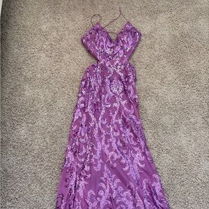 Windsor Purple Sequin Maxi Dress